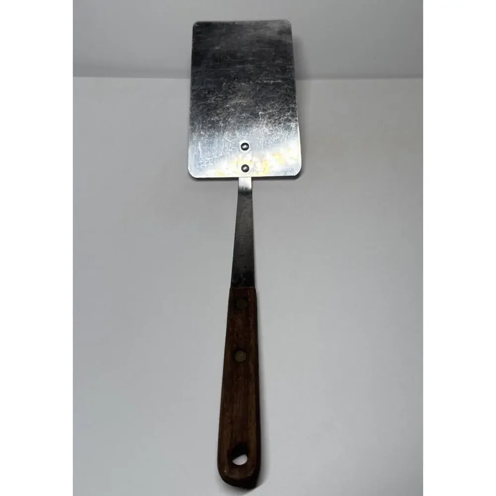 Vintage Robinson Knife Co Spatula Turner Stainless Steel Wood Handle 12